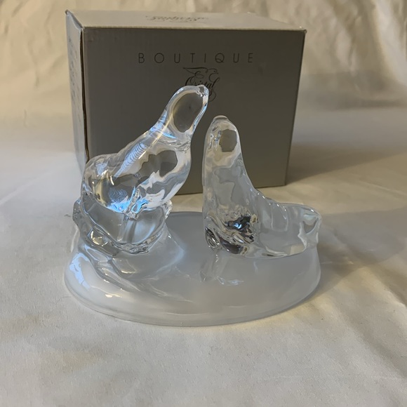 Cristal d’ Arques Sea Lion Family - Crystal Lead figurine - Picture 3 of 11